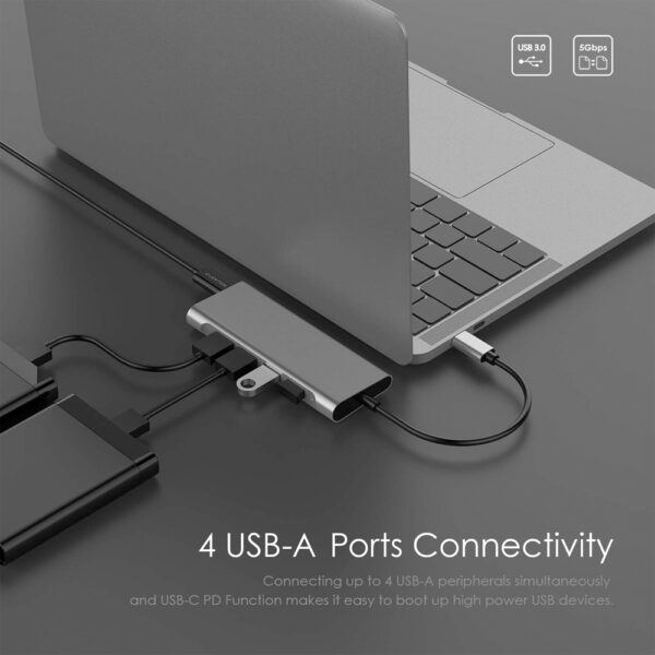 ⁦Quantum Vsquare Port Usb Hub⁩ - الصورة ⁦2⁩